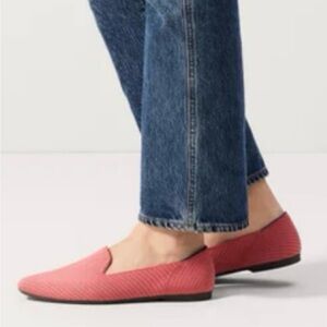 Rothy’s The Almond Loafer Ruby Grapefruit Twill, Sz 9.5